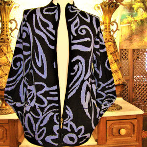 CHICO,S womens Silk knit zip Blazer Jacket black